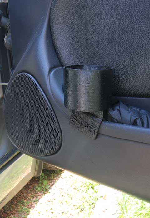 Right Side Door Saab 3d printed cup holder 